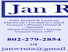 Tablet Screenshot of janrutaelectric.com